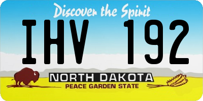 ND license plate IHV192