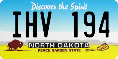 ND license plate IHV194
