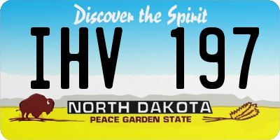 ND license plate IHV197