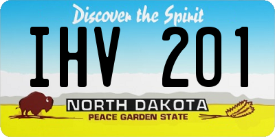 ND license plate IHV201