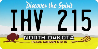 ND license plate IHV215