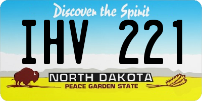 ND license plate IHV221