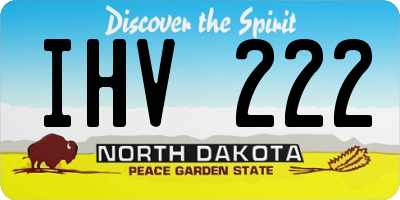 ND license plate IHV222