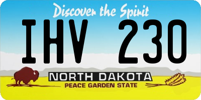 ND license plate IHV230