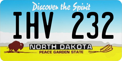 ND license plate IHV232