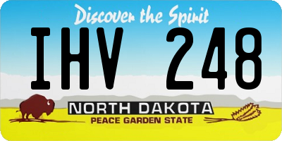 ND license plate IHV248