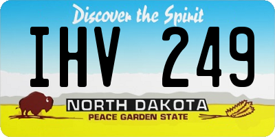 ND license plate IHV249