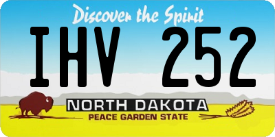 ND license plate IHV252
