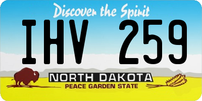 ND license plate IHV259