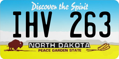 ND license plate IHV263