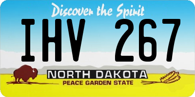 ND license plate IHV267