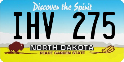 ND license plate IHV275
