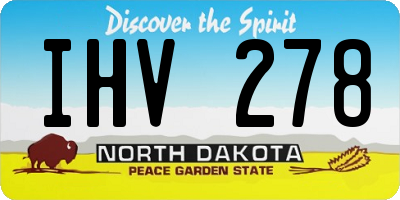 ND license plate IHV278