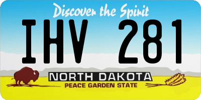 ND license plate IHV281