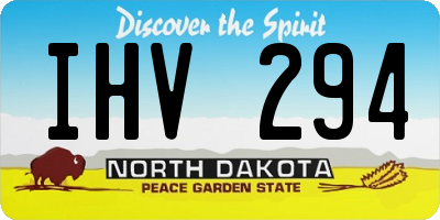 ND license plate IHV294