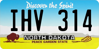 ND license plate IHV314