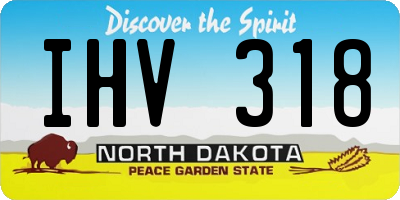 ND license plate IHV318