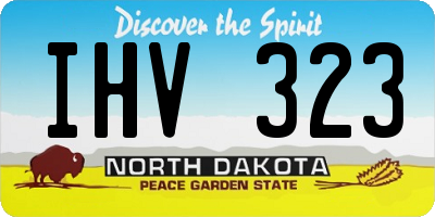 ND license plate IHV323