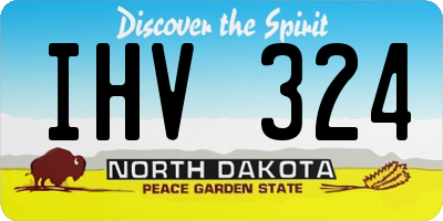 ND license plate IHV324