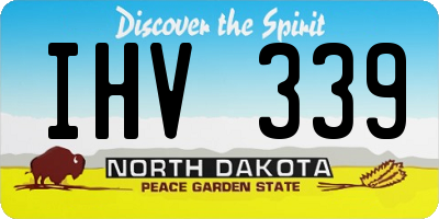 ND license plate IHV339