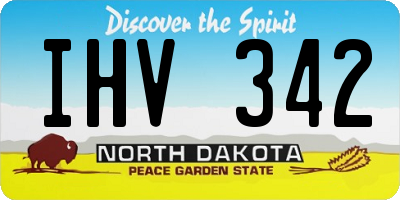 ND license plate IHV342