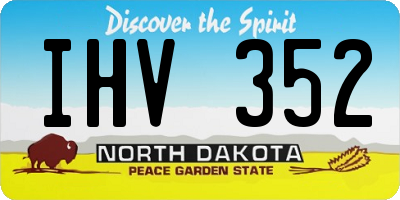 ND license plate IHV352