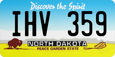 ND license plate IHV359