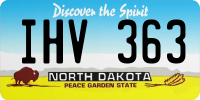 ND license plate IHV363