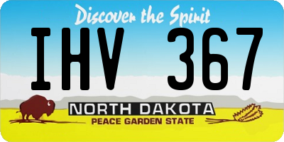 ND license plate IHV367