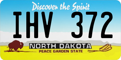 ND license plate IHV372