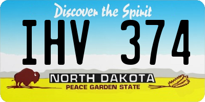 ND license plate IHV374