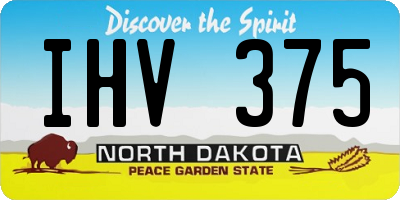 ND license plate IHV375