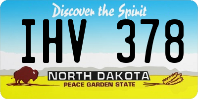 ND license plate IHV378
