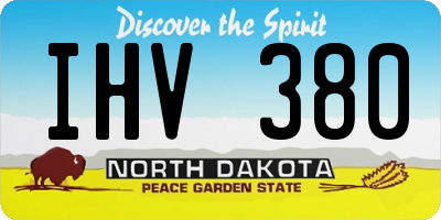 ND license plate IHV380