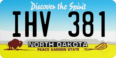 ND license plate IHV381