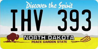 ND license plate IHV393