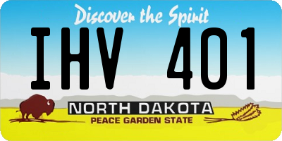 ND license plate IHV401