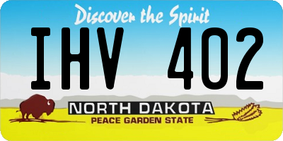 ND license plate IHV402