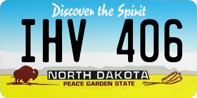 ND license plate IHV406