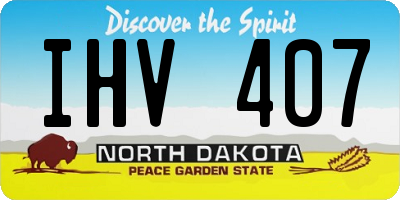ND license plate IHV407
