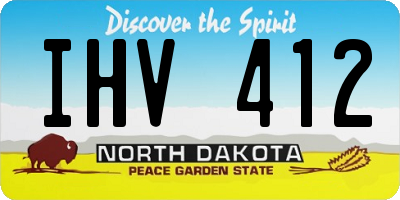 ND license plate IHV412