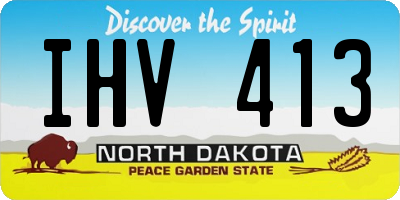 ND license plate IHV413