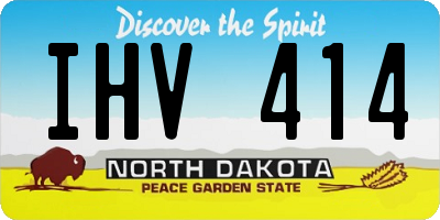 ND license plate IHV414