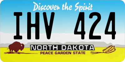 ND license plate IHV424