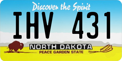 ND license plate IHV431