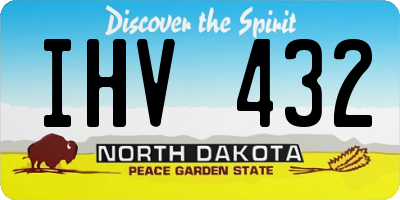 ND license plate IHV432