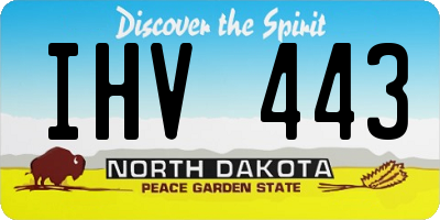 ND license plate IHV443