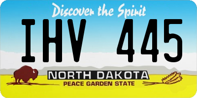 ND license plate IHV445