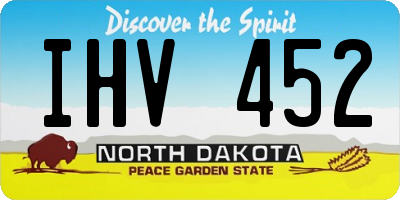 ND license plate IHV452