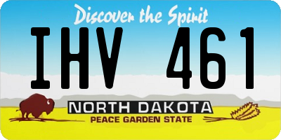 ND license plate IHV461